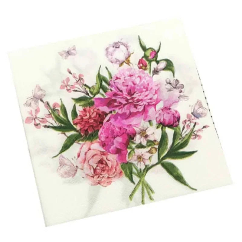 Floral Print Paper Napkins