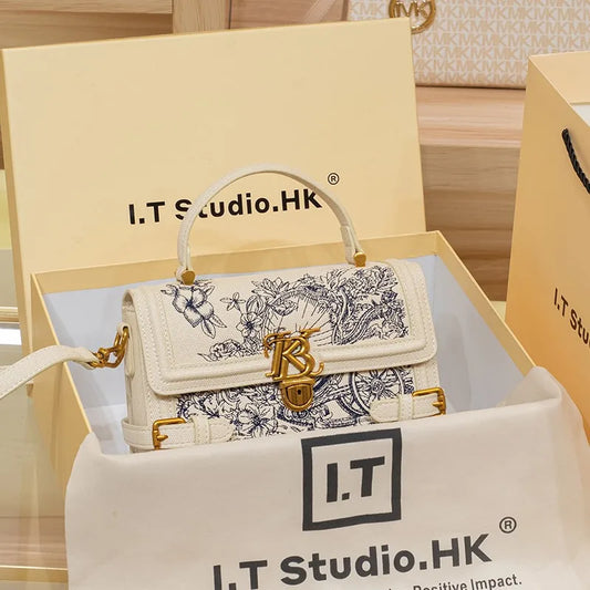 Embroidered Square High Texture Bag