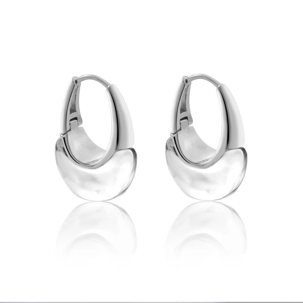 Transparent Water Drop Earrings