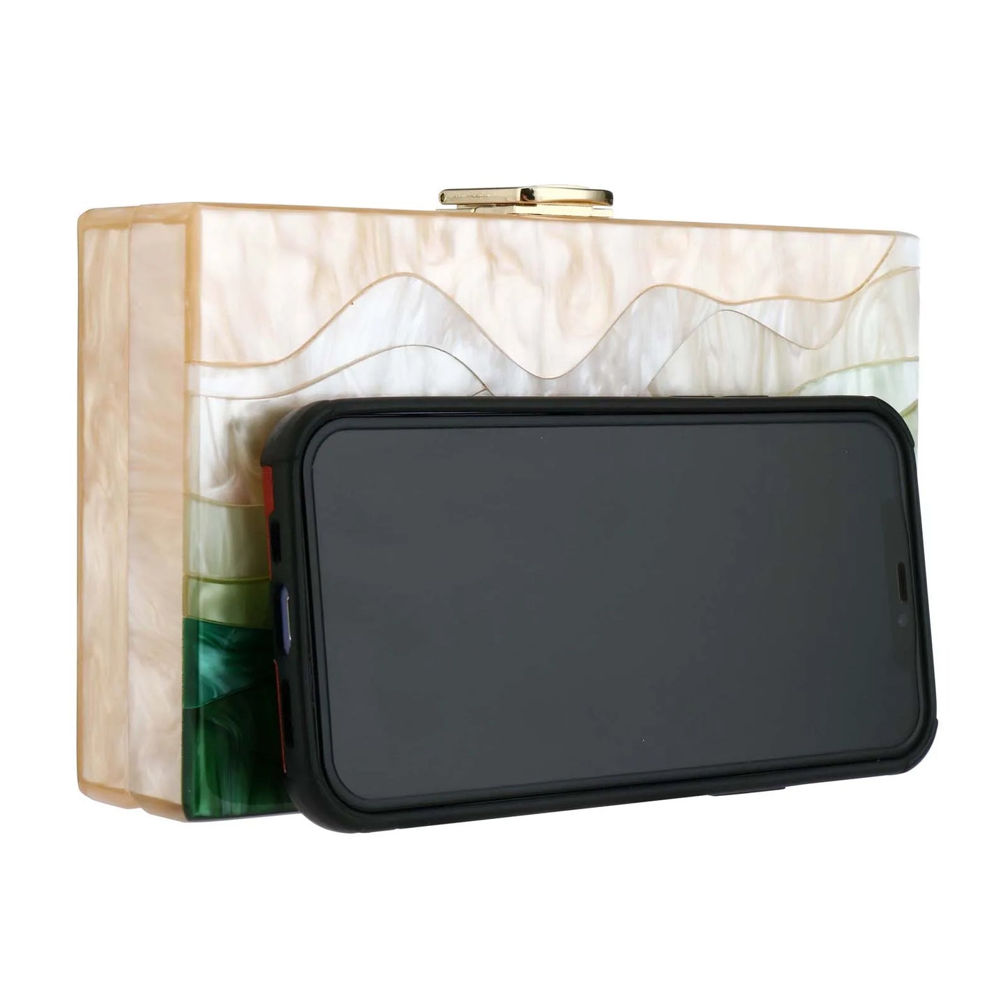 ACRYLIC CHAIN BOX CLUTCH BAG