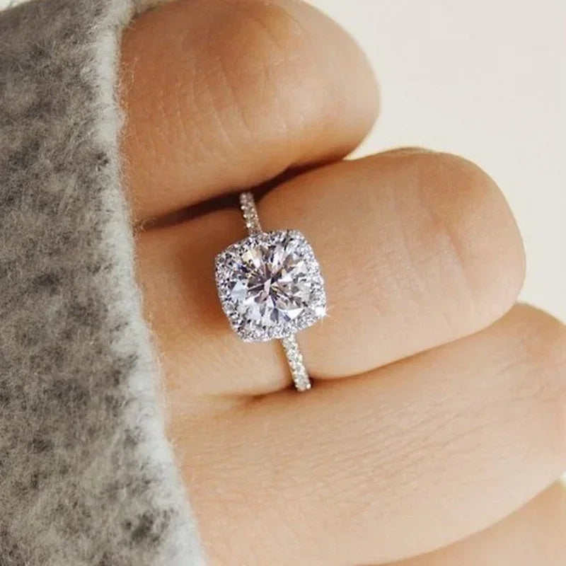 Classic Silver Engagement Ring