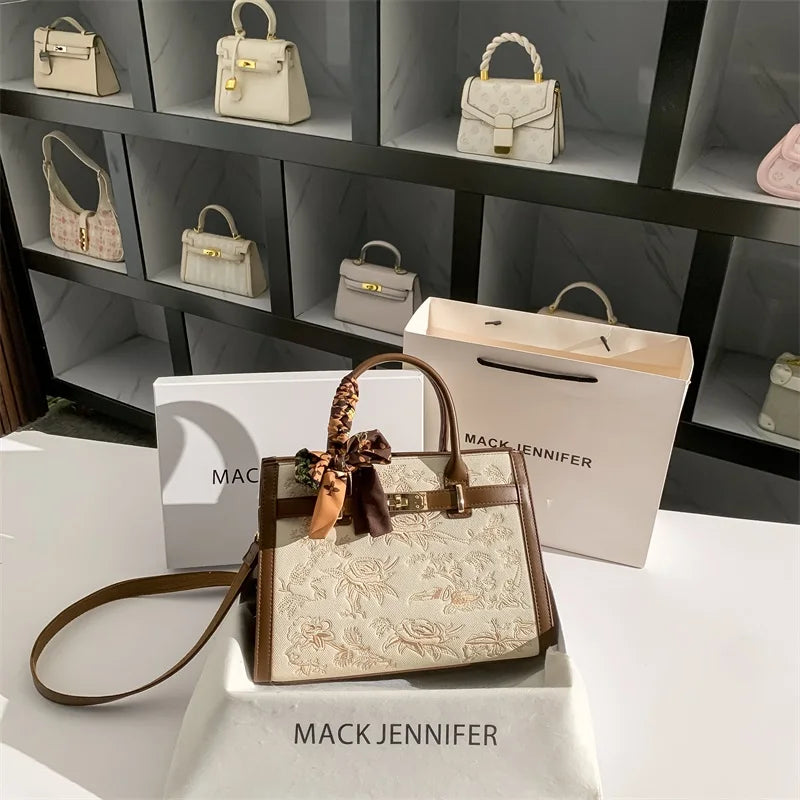 Floral Embroidery Women Handbag