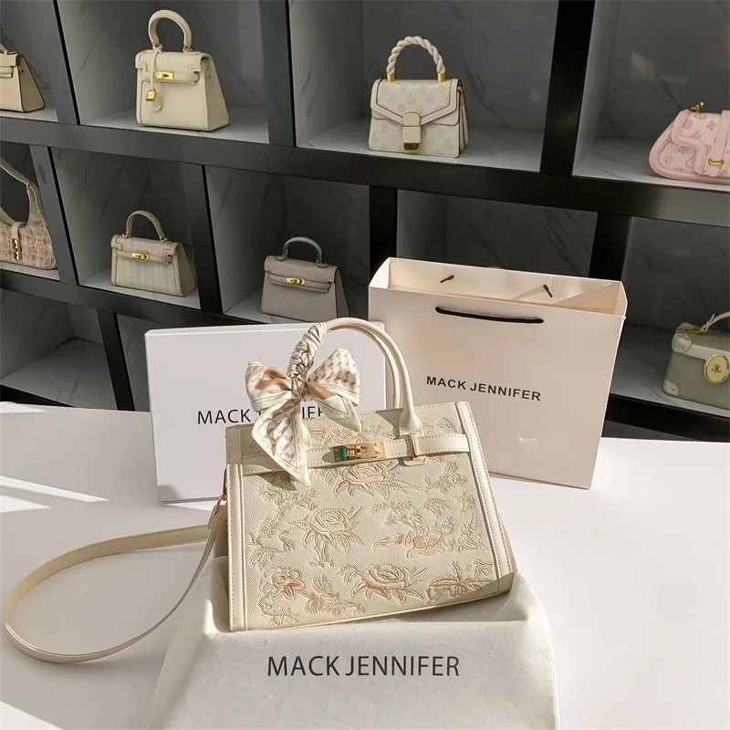 Floral Embroidery Women Handbag