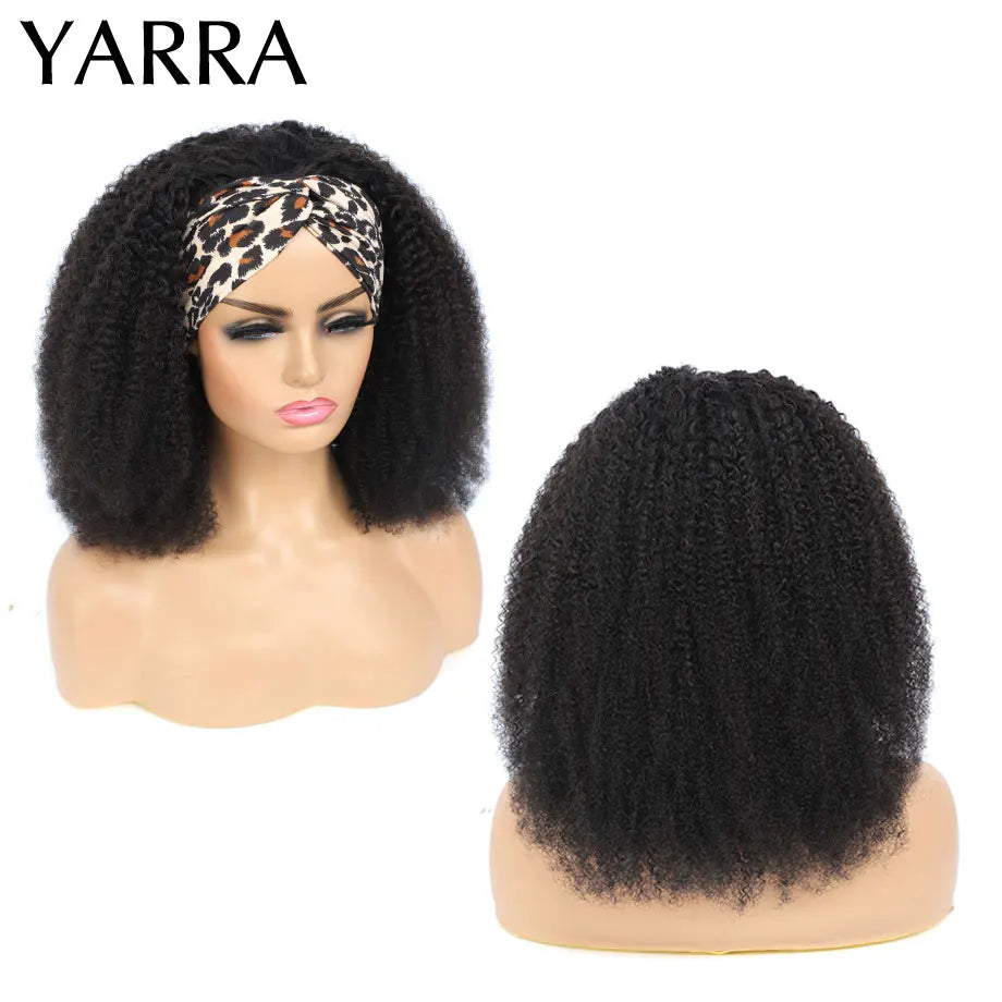 Afro Kinky Curly Headband Wig