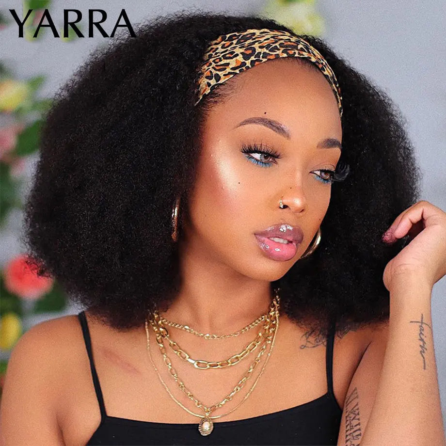 Afro Kinky Curly Headband Wig
