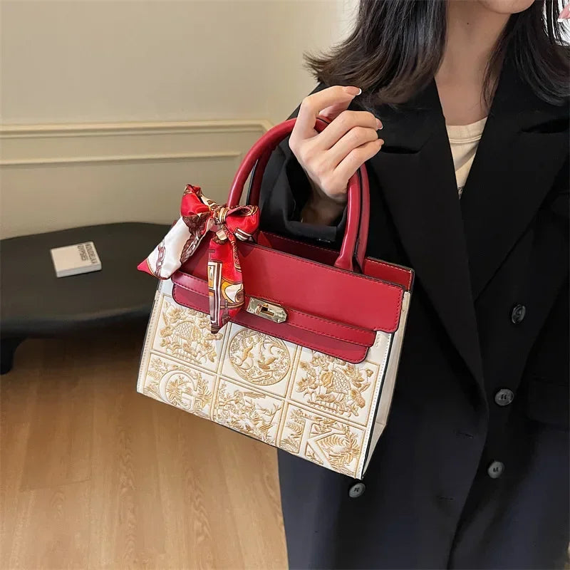 Elegant Embroidered  Handbag