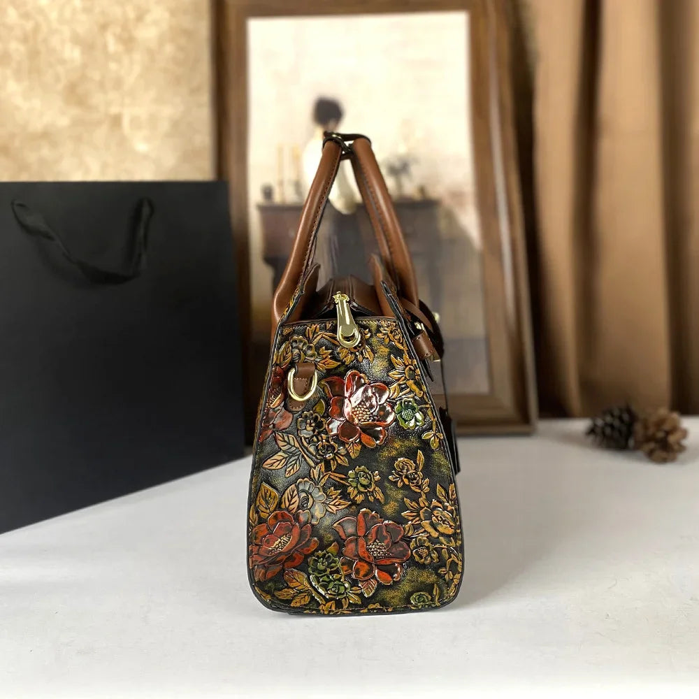 CAMELIA RELIEF LUXURY HANDBAG