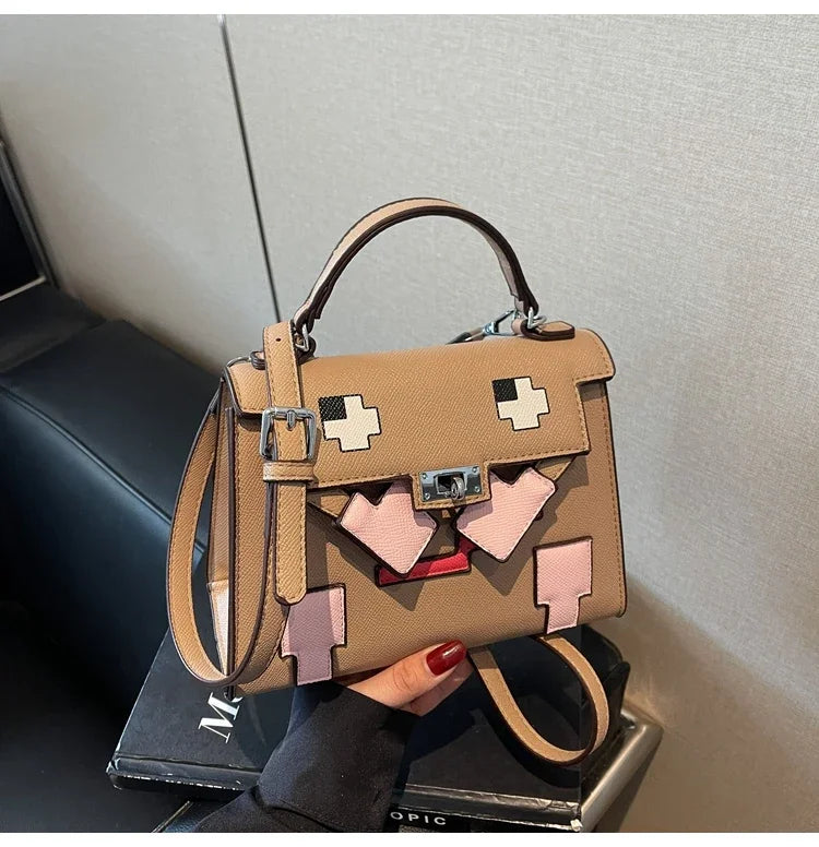 Retro Chic Leather Crossbody Bag