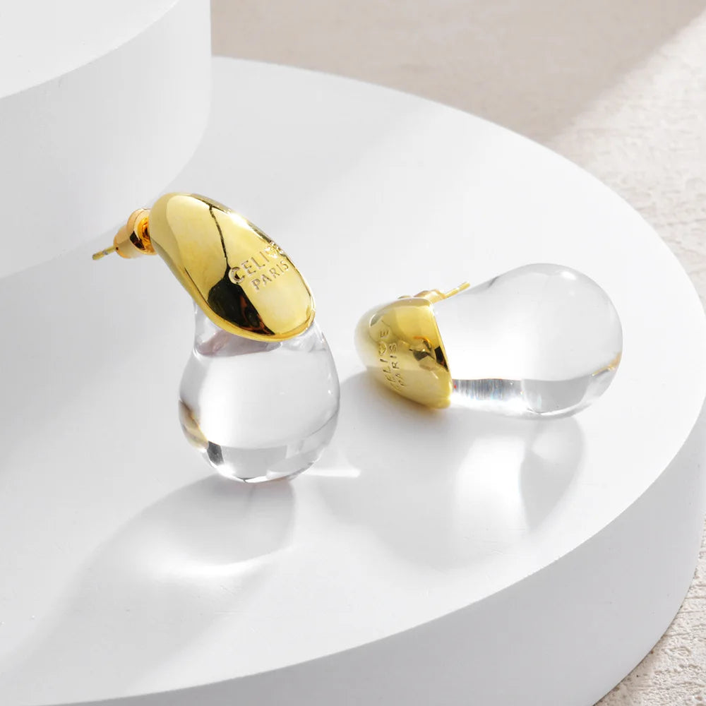 Transparent Water Drop Earrings