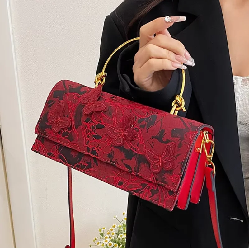 Elegant Butterfly Lace Handbag