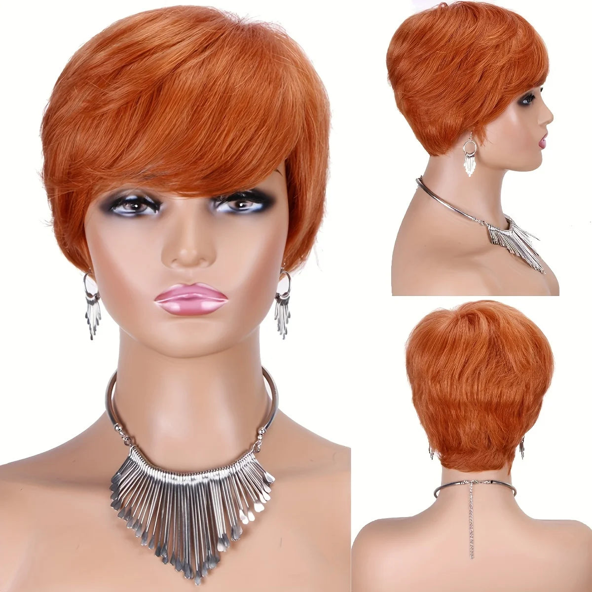REMY Pixie Cut Human Hair Short Wig