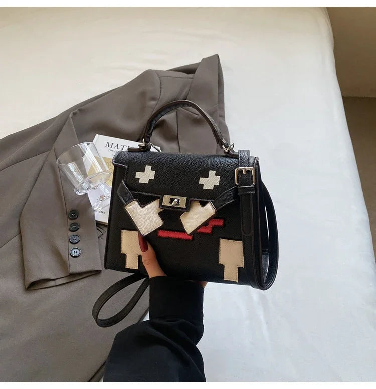 Retro Chic Leather Crossbody Bag