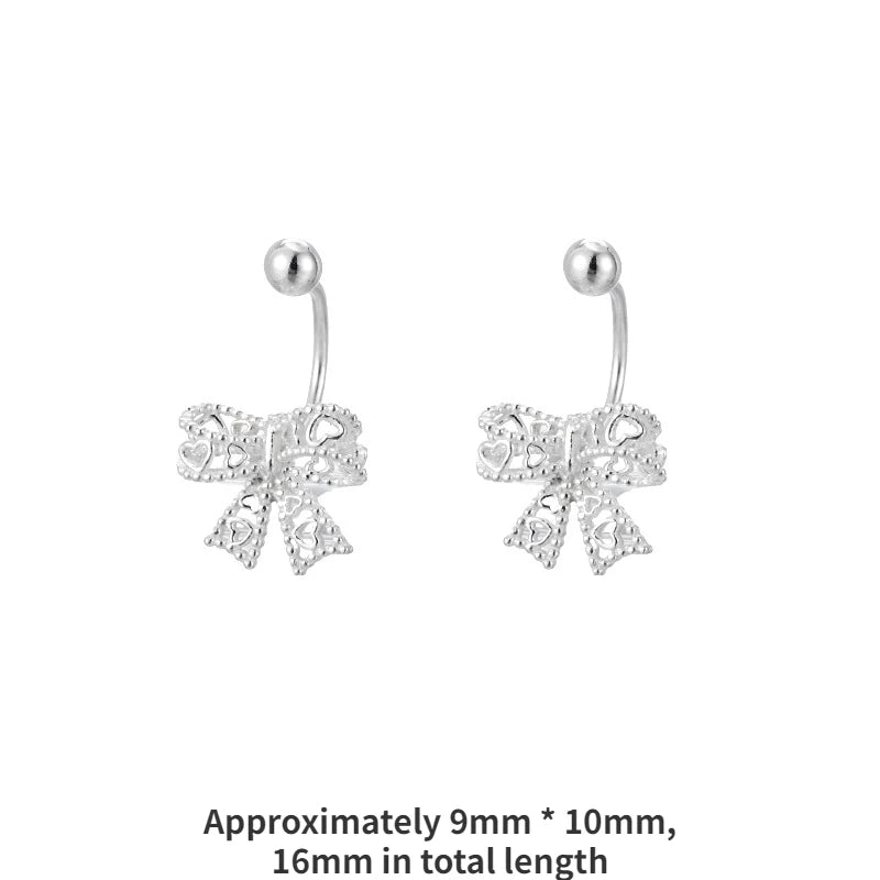 Lace Bow Stud Earrings