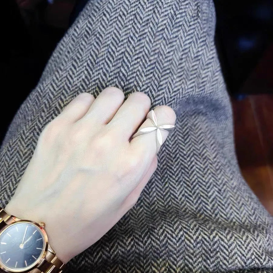 Sterling Silver Star Flower Ring