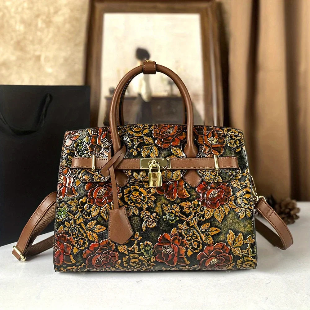 CAMELIA RELIEF LUXURY HANDBAG