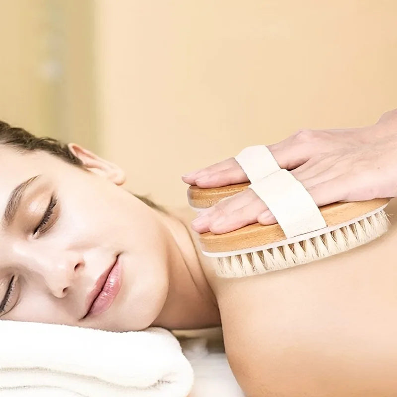 Natural Bristle Body SPA Dry Brush