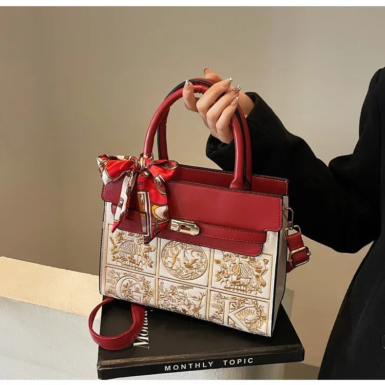Elegant Embroidered  Handbag