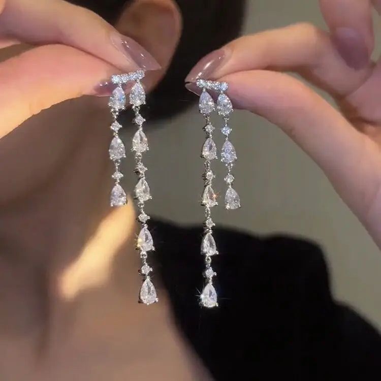 Cascading Crystal  Dangle Earrings *LIMITED STOCK*