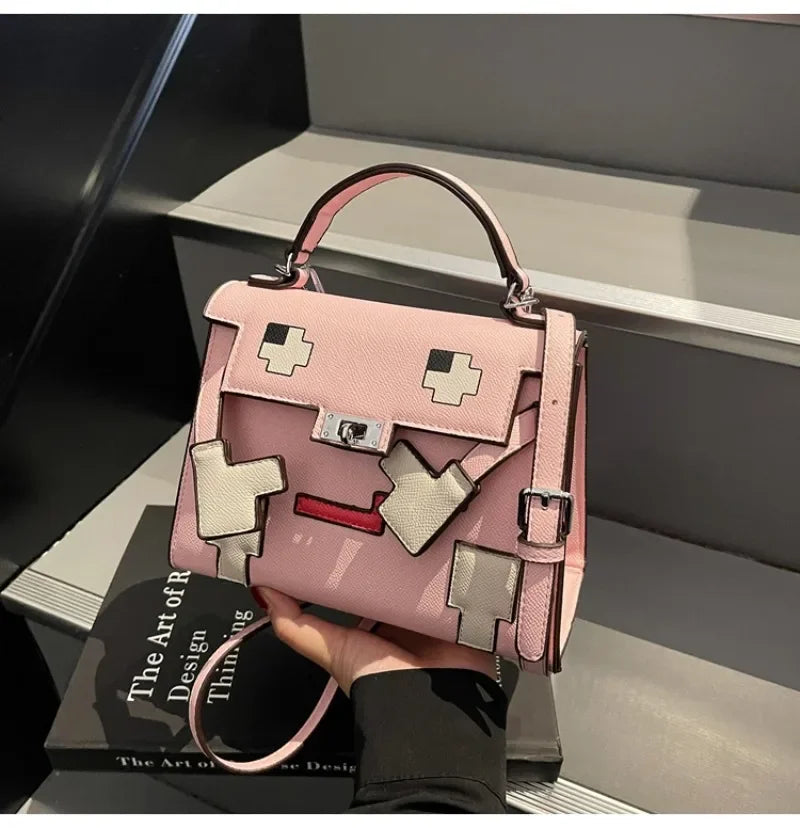 Retro Chic Leather Crossbody Bag