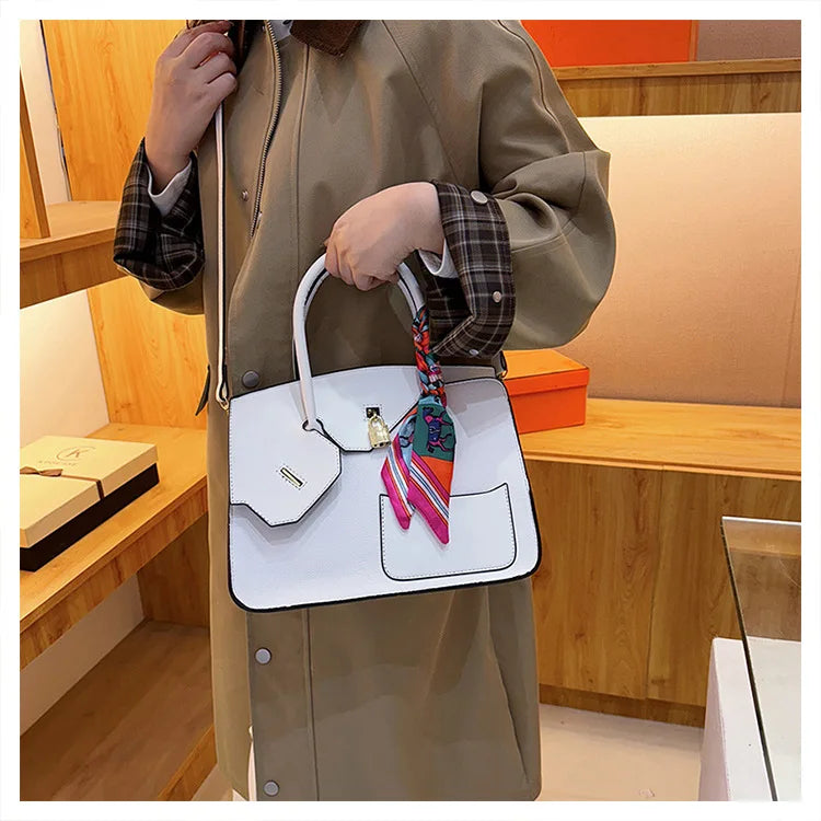 Lychee Grain Large Capacity Handbag