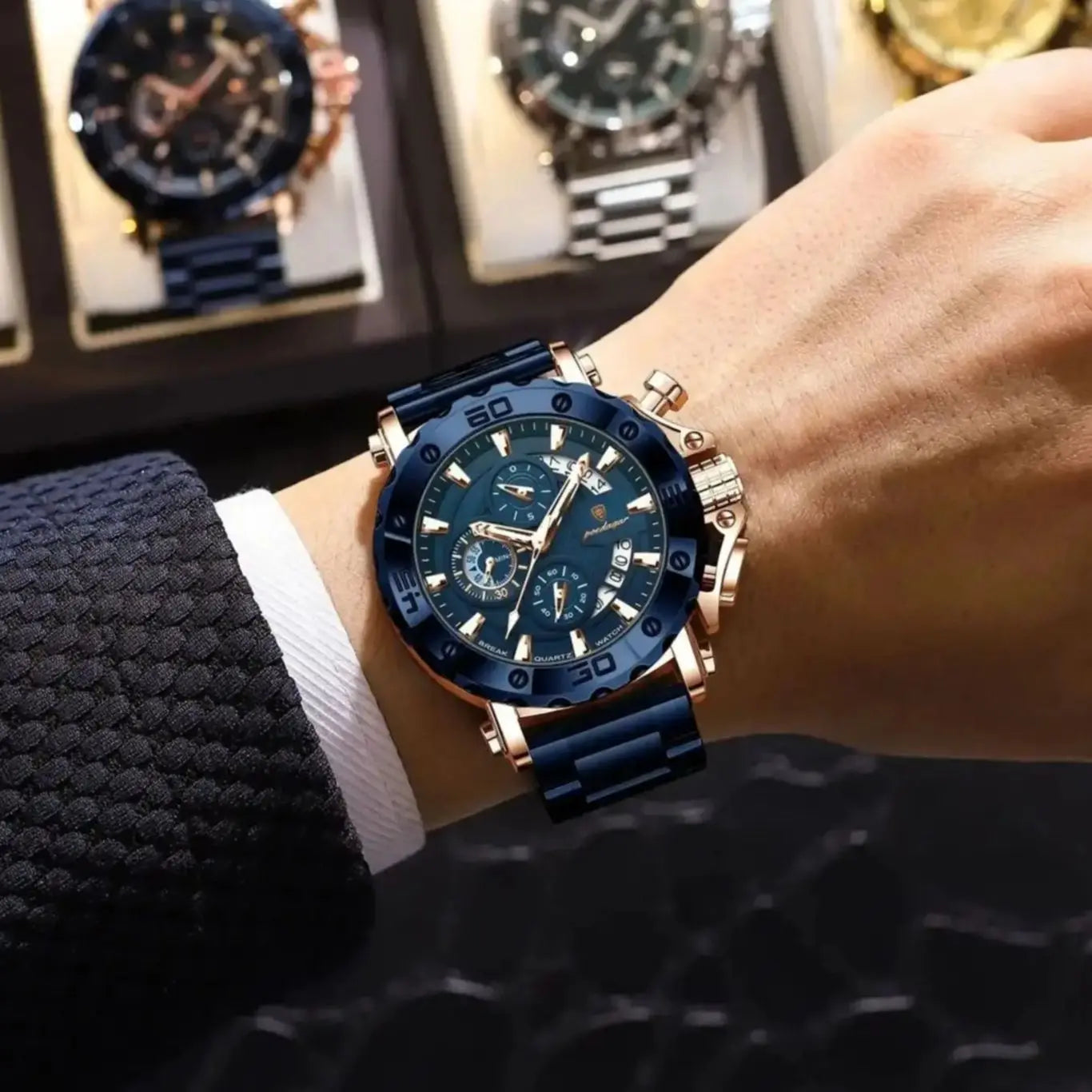 POEDAGAR  LUMINOUS MENS WATCH