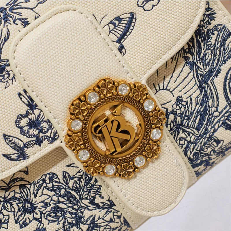 Embroidered rectangle High Texture Bag