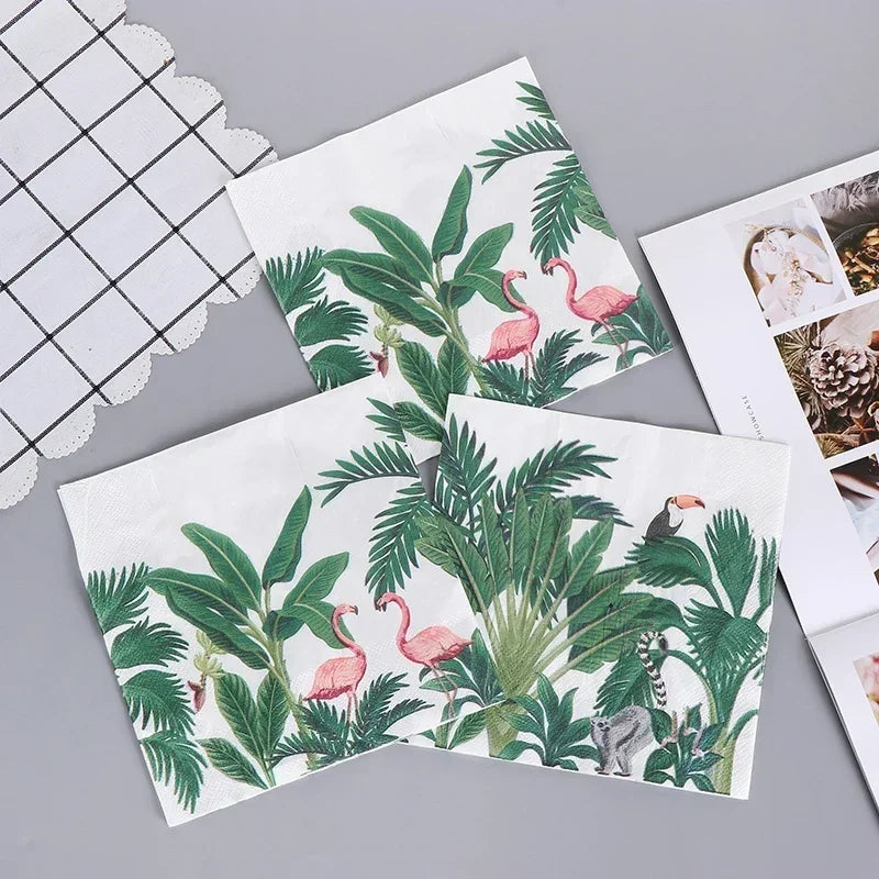Tropical Flamingo Paper Napkins