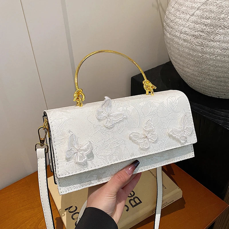 Elegant Butterfly Lace Handbag
