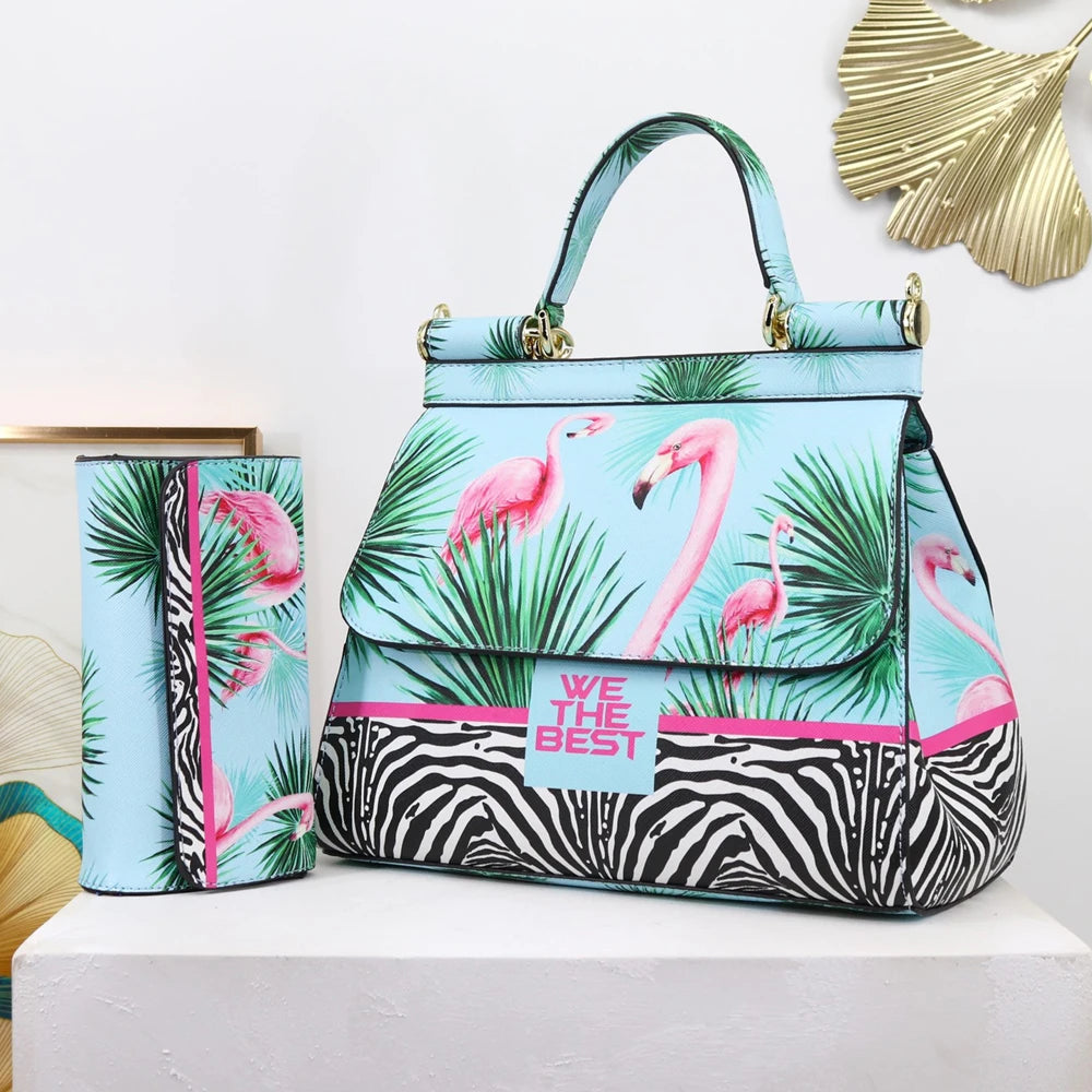 Large Suit Print Handbag