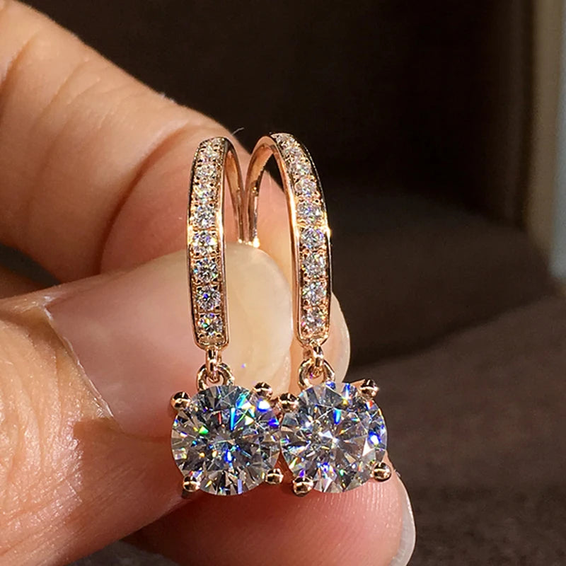 Minimalist Hook Crystal Earrings