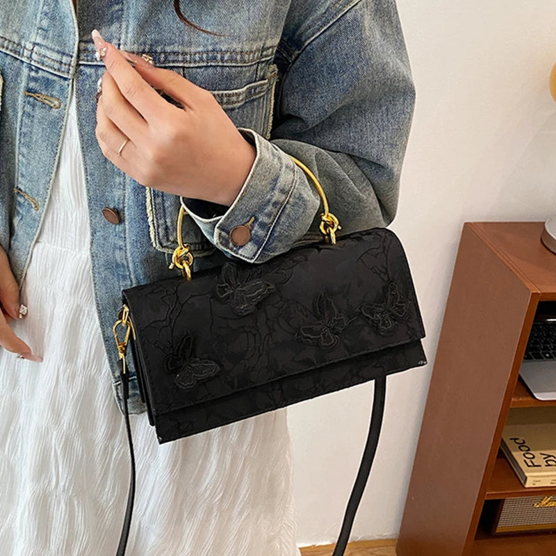 Elegant Butterfly Lace Handbag