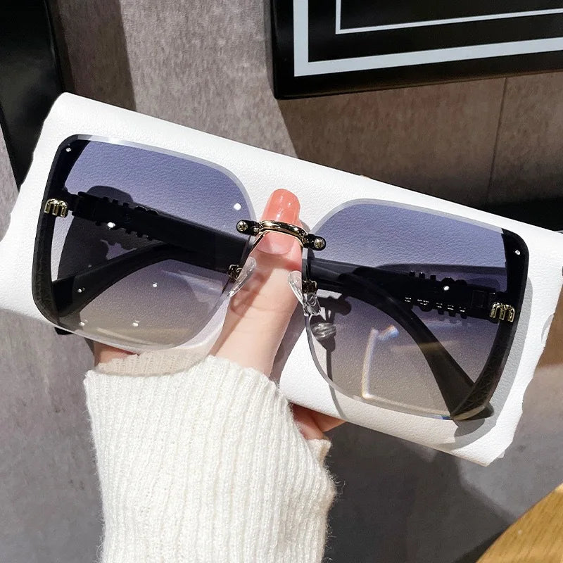 Vintage Rimless Letter Sunglasses