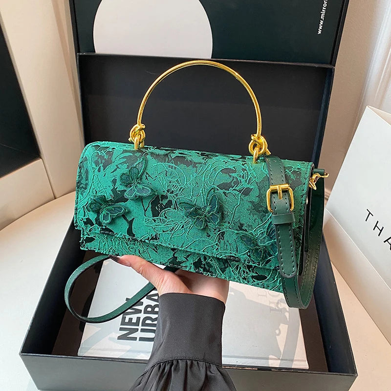 Elegant Butterfly Lace Handbag