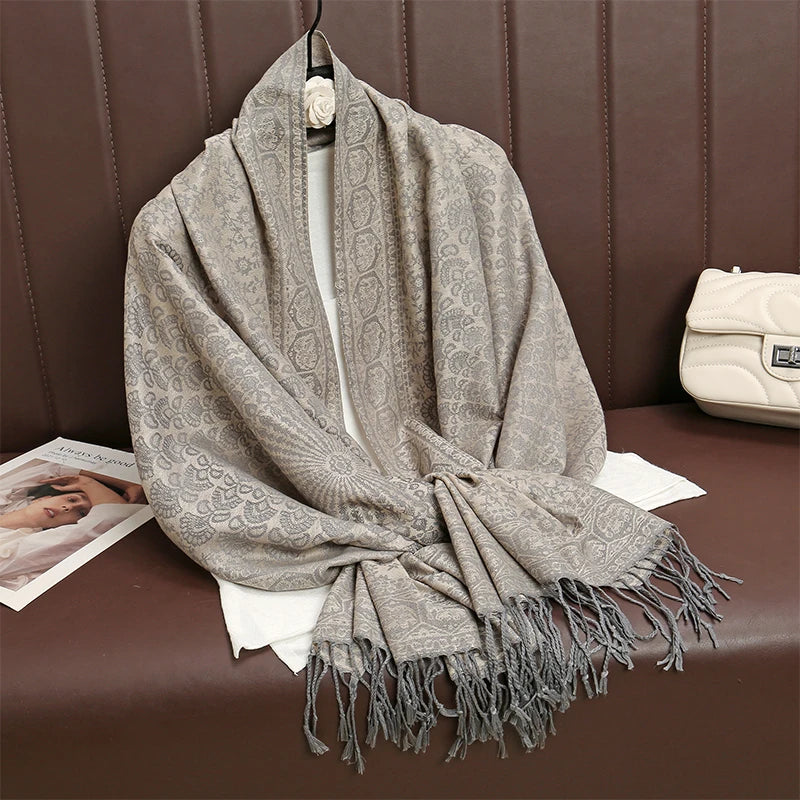 Luxury Thick Cashmere Women Shawl