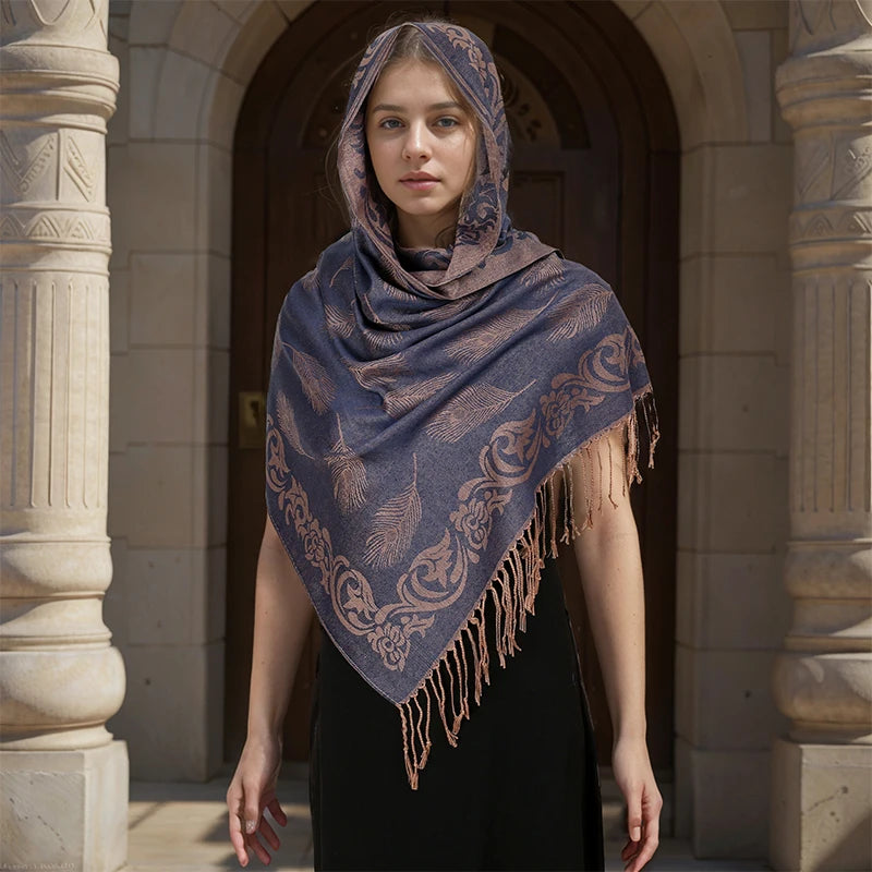 Luxury Thick Cashmere Women Shawl
