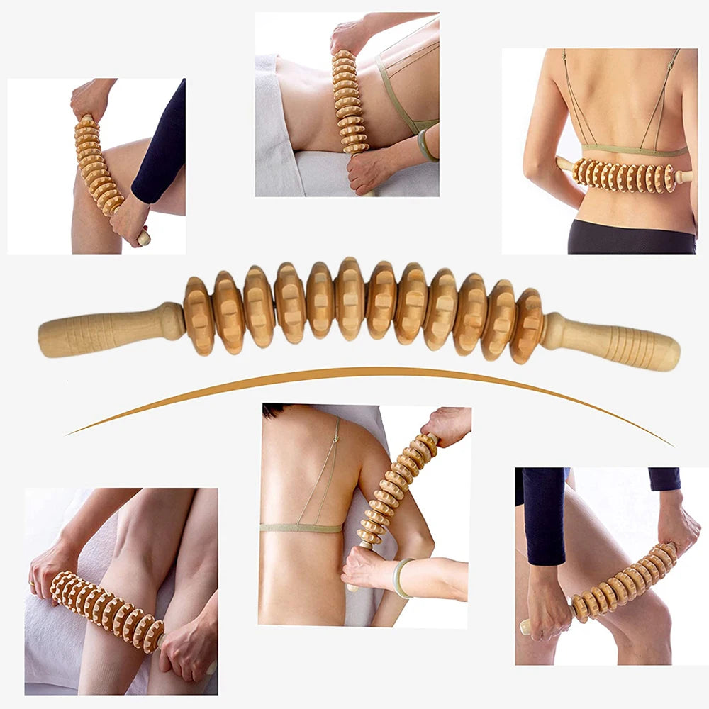Bendable Wood Therapy Massage Roller