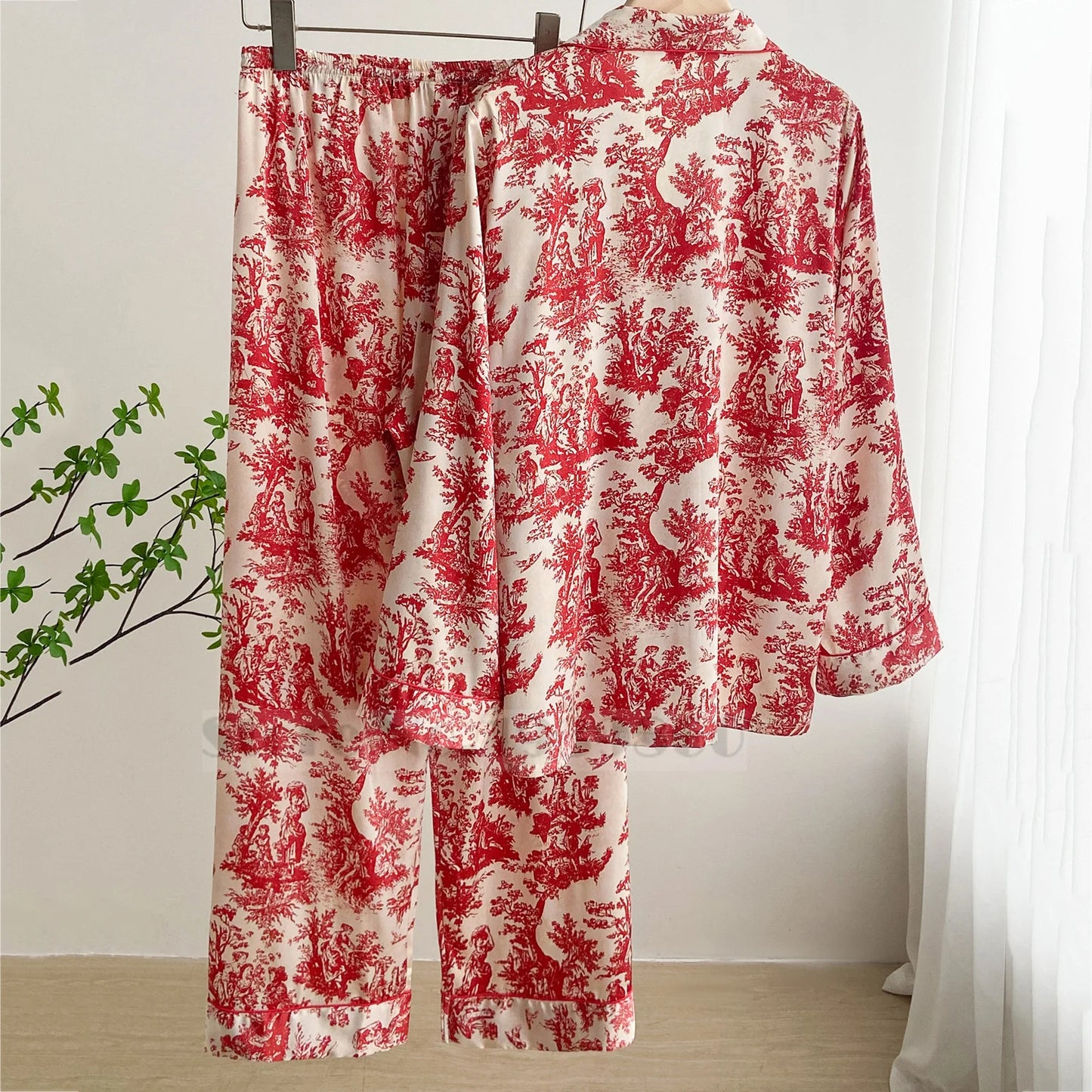 Print Flower  Pajamas Set
