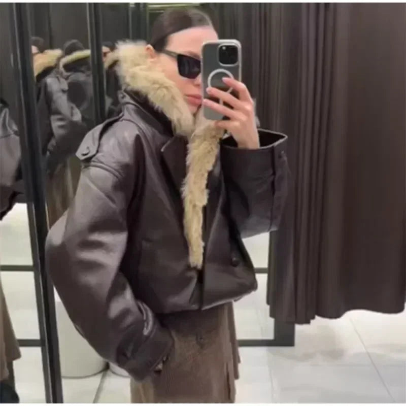 ZARA Faux Leather Jacket