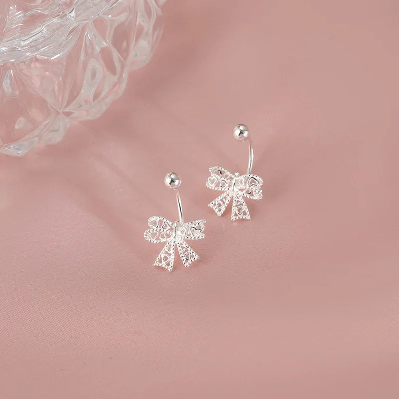 Lace Bow Stud Earrings