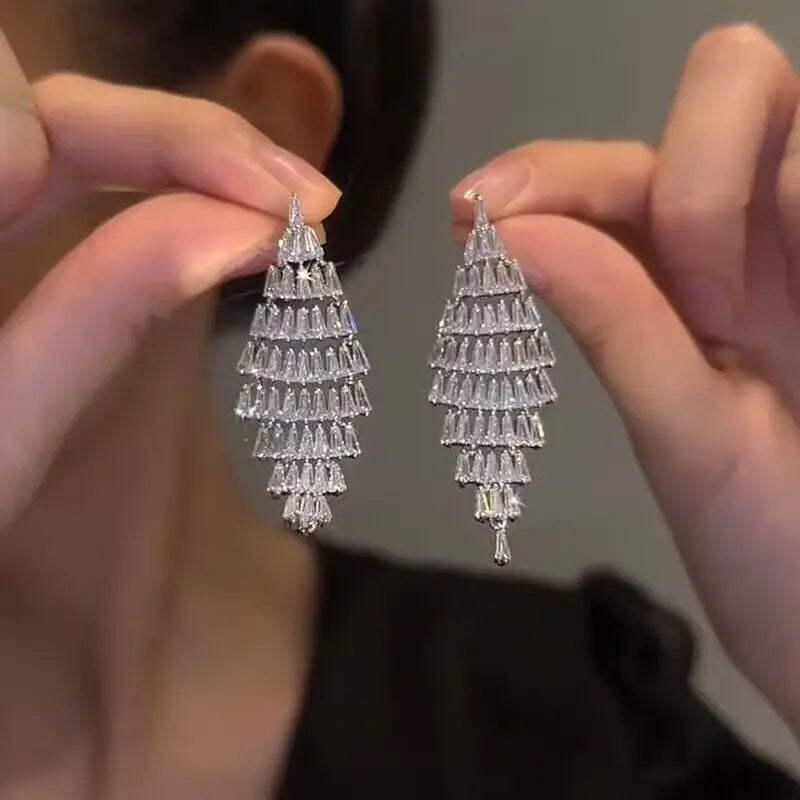 Cascading Crystal  Dangle Earrings *LIMITED STOCK*