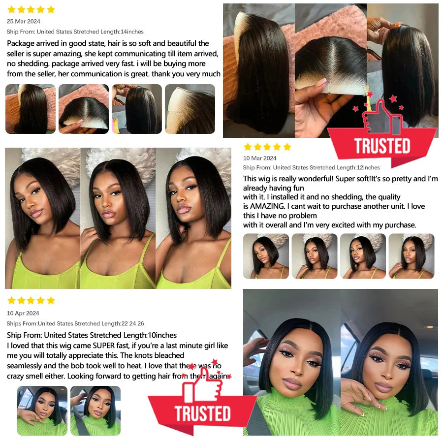 Glueless Bob Human Hair Wig