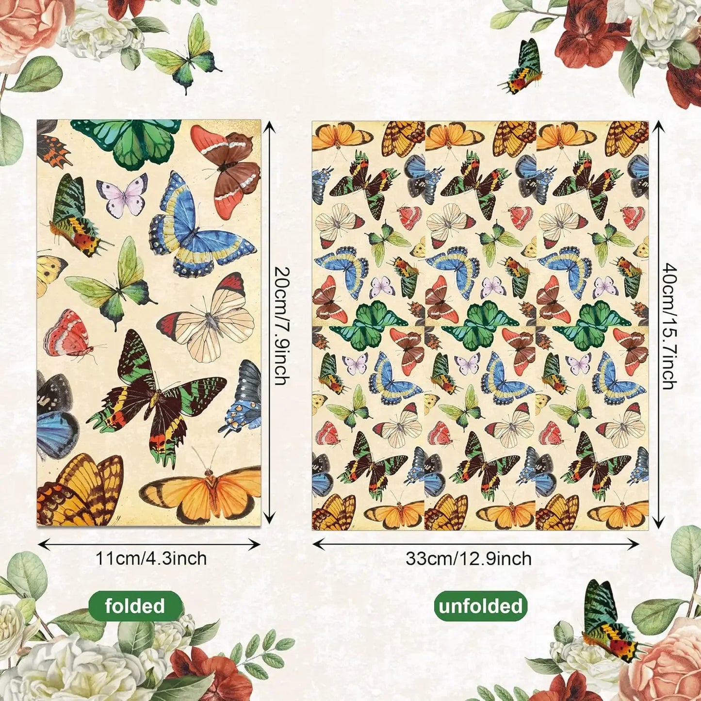 Vintage Butterfly Paper Napkins