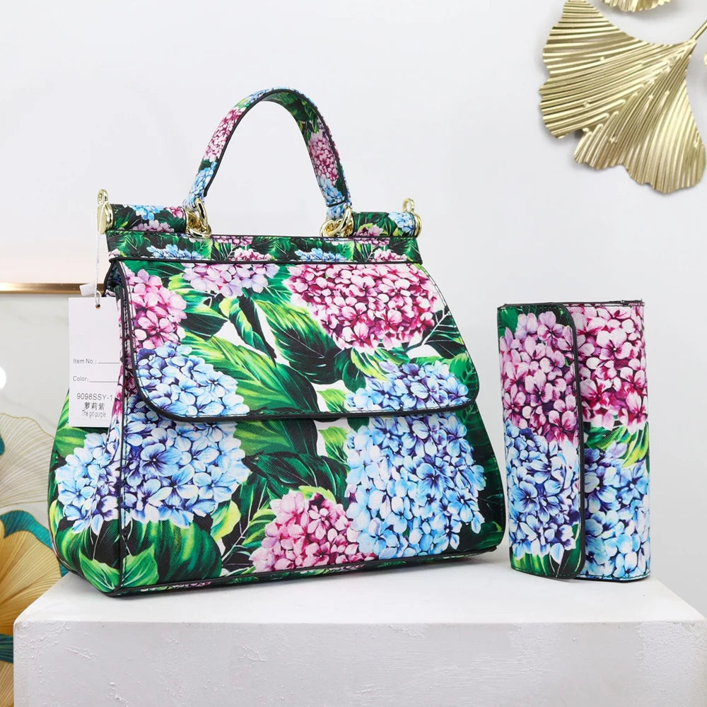 Large Suit Print Handbag