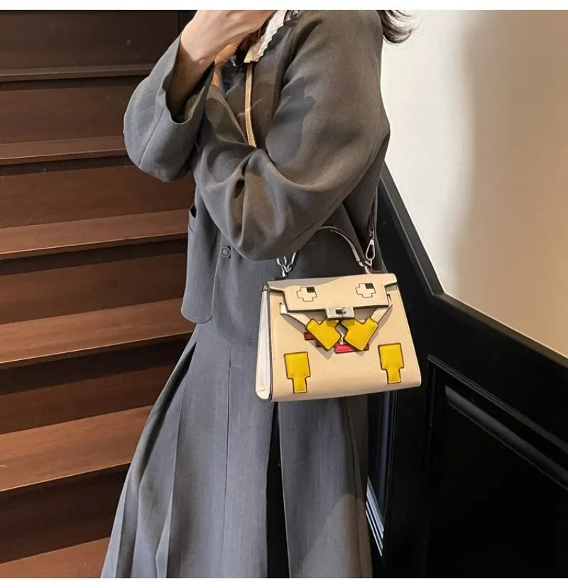 Retro Chic Leather Crossbody Bag