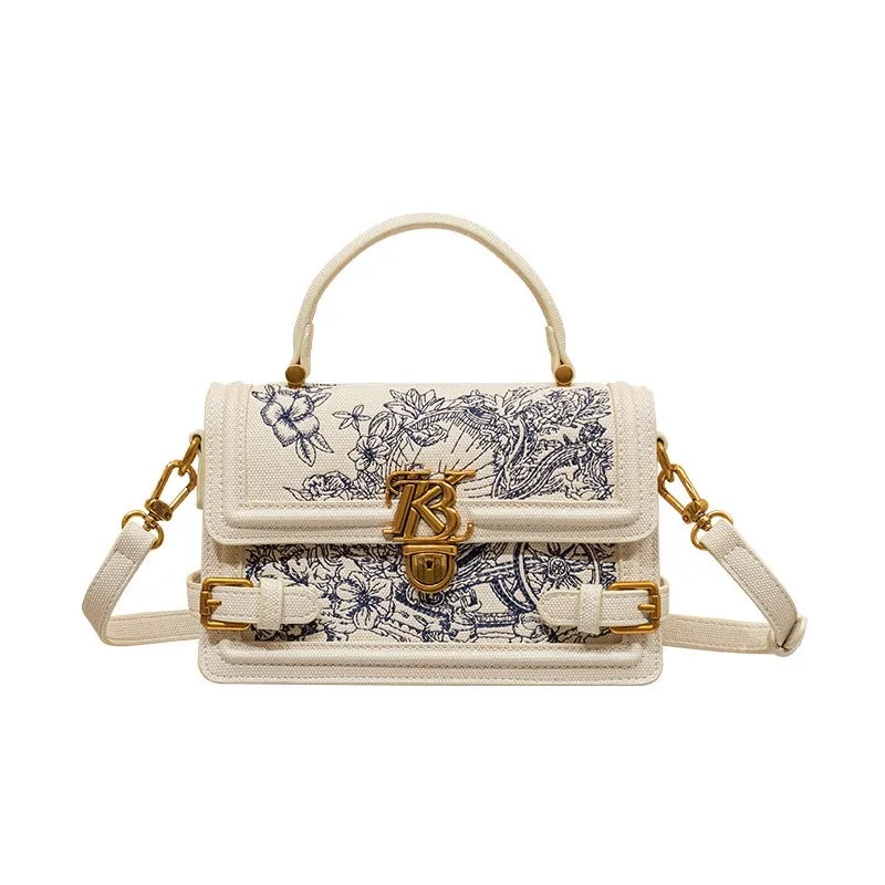 Embroidered Square High Texture Bag