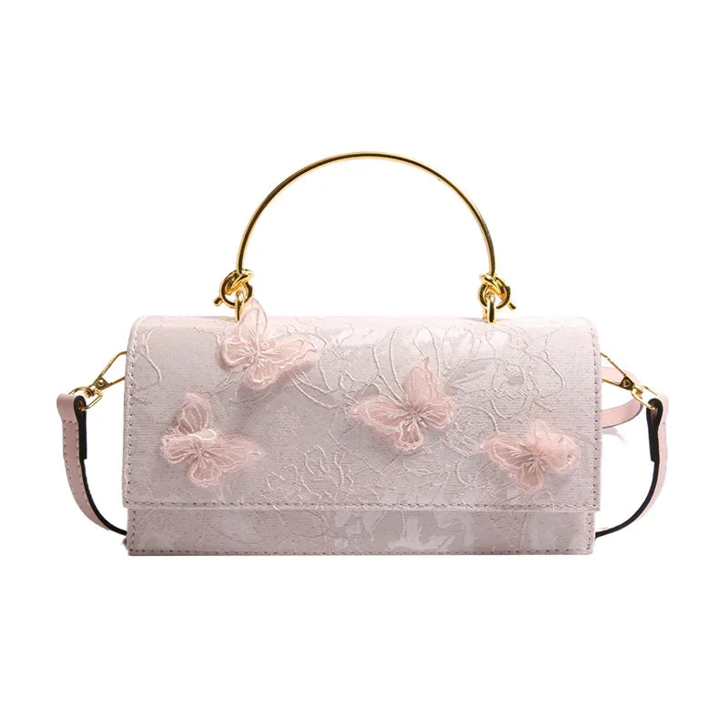 Elegant Butterfly Lace Handbag