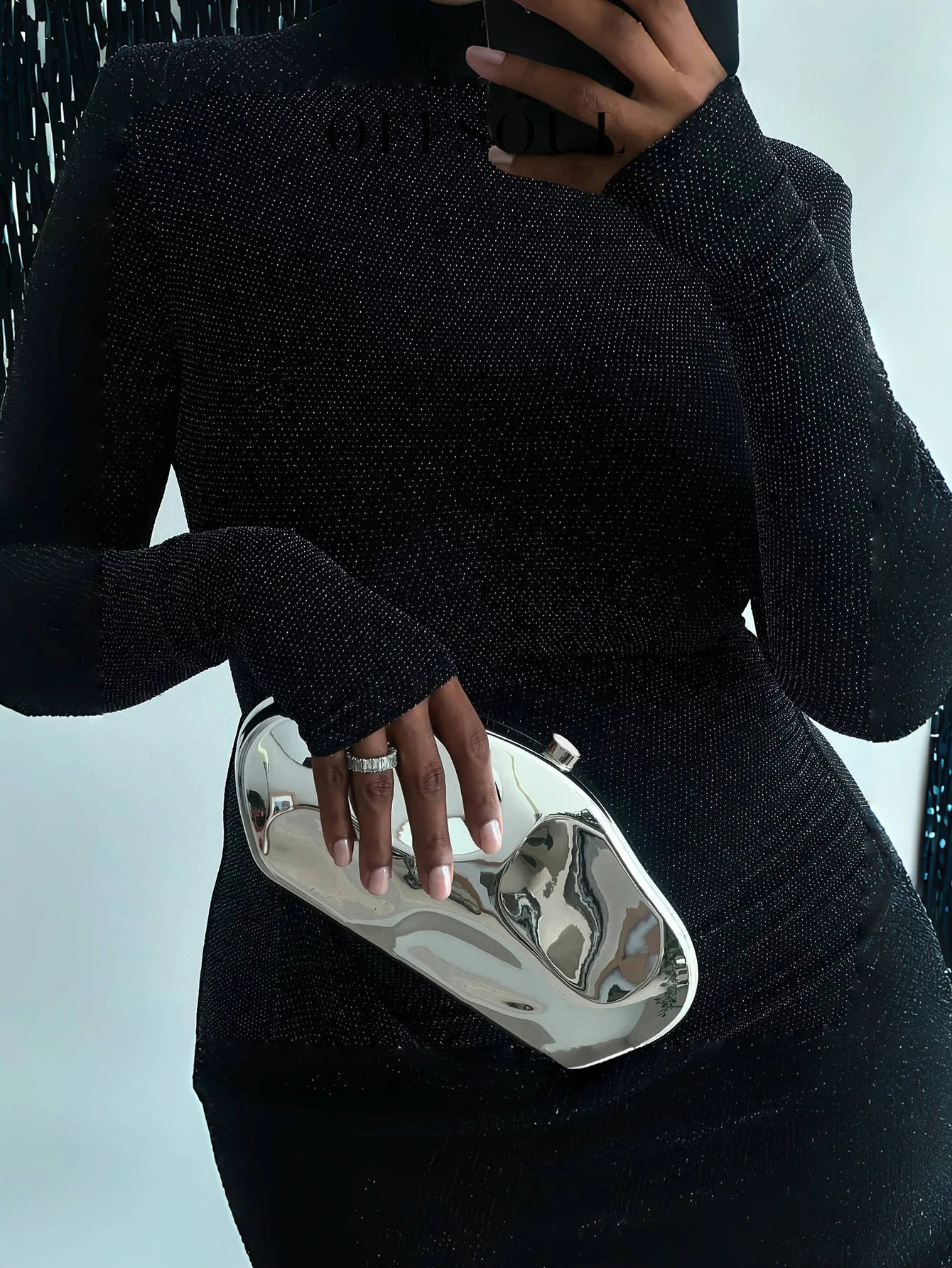 French Metal Effect Bag