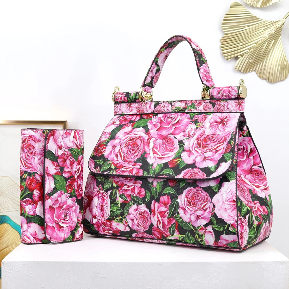 Large Suit Print Handbag