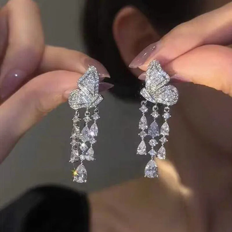 Cascading Crystal  Dangle Earrings *LIMITED STOCK*