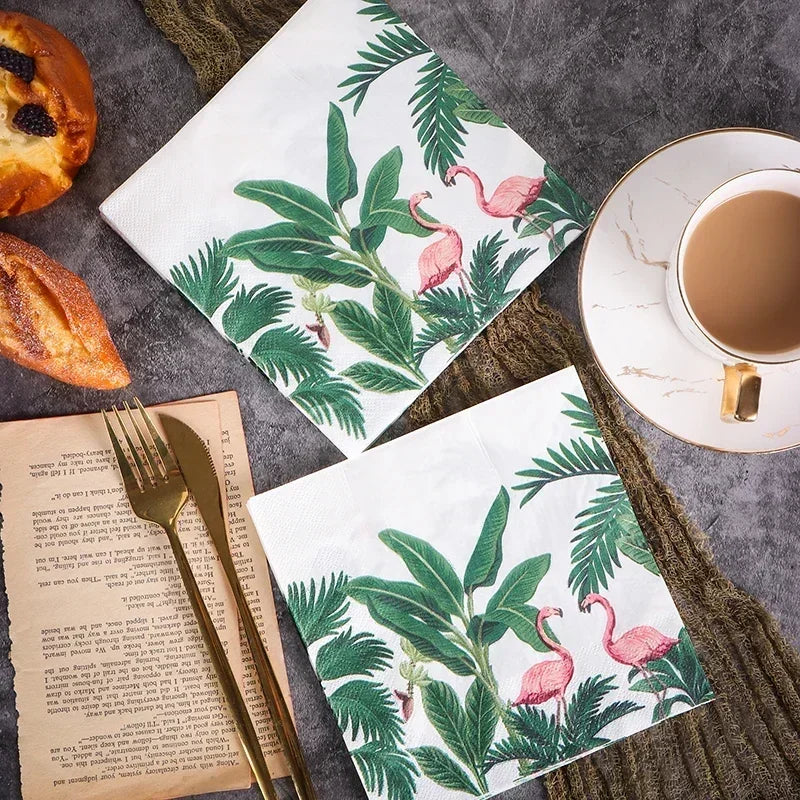 Tropical Flamingo Paper Napkins